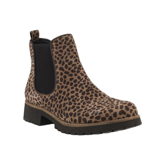 Kort støvle med leopard design Green Comfort→