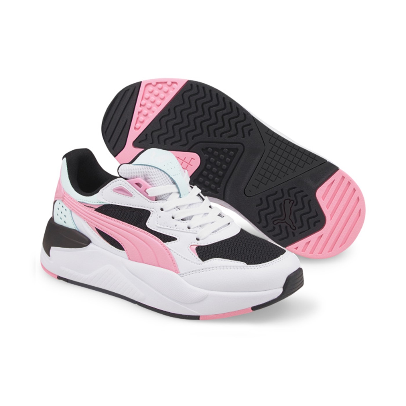 Sneakers til piger, Hvid / Rosa
