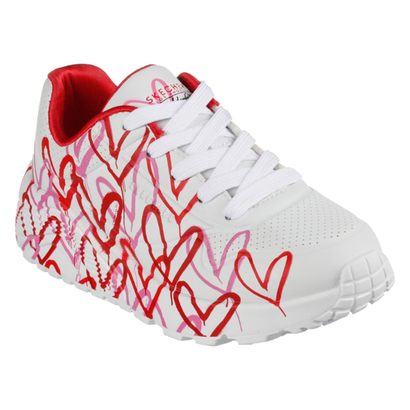 Sneakers til piger - Hvid Rød